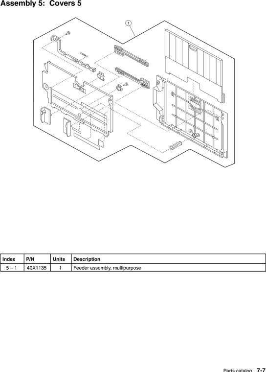 Assembly 5: Covers 5 parts diagram - IBM Infoprint 1567 (4935) Parts