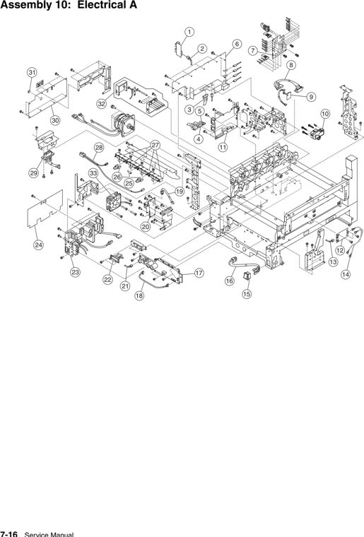Assembly 10: Electrical A parts diagram - IBM Infoprint 1567 (4935) Parts