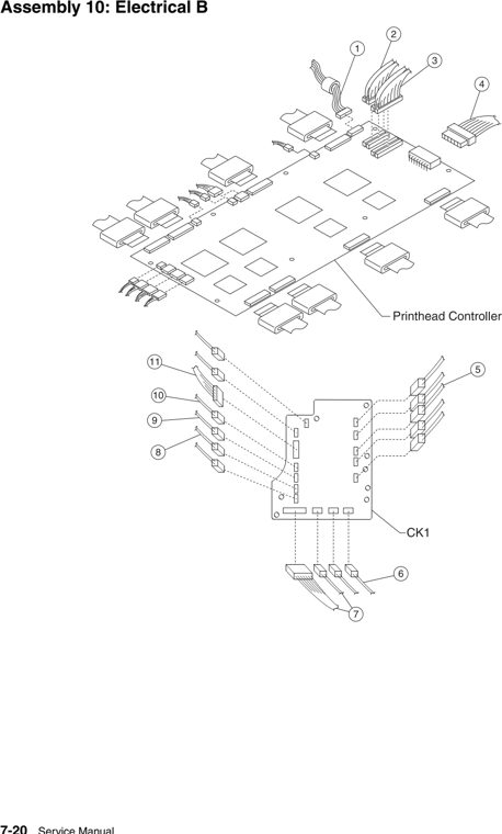 Assembly 10: Electrical B parts diagram - IBM Infoprint 1567 (4935) Parts