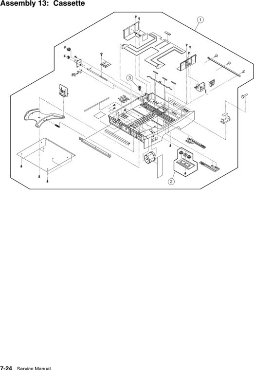 Assembly 13: Cassette parts diagram - IBM Infoprint 1567 (4935) Parts