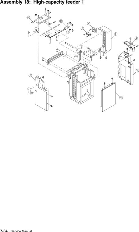 Assembly 18: High-capacity feeder 1 parts diagram - IBM Infoprint 1567 (4935) Parts