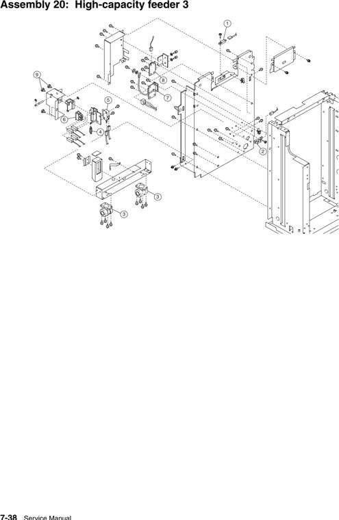 Assembly 20: High-capacity feeder 3 parts diagram - IBM Infoprint 1567 (4935) Parts