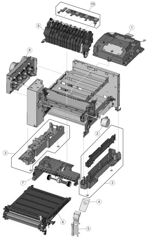 Assembly 2: Frames parts diagram - IBM Infoprint 1824 Parts (4985)
