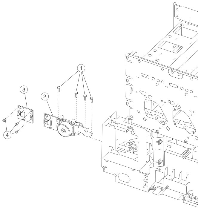 Assembly 4: Fuser drive parts diagram - IBM Infoprint 1654 & 1664 Parts (4929, 4930)