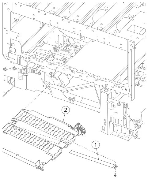 Assembly 5: Vacuum transport belt (VTB) assembly parts diagram - IBM Infoprint 1654 & 1664 Parts (4929, 4930)