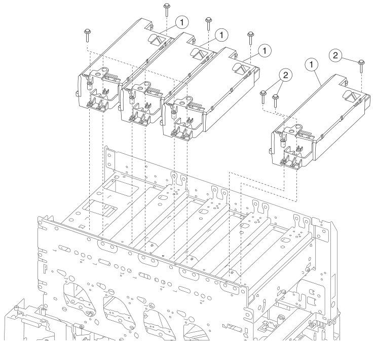 Assembly 7: Printheads parts diagram - IBM Infoprint 1654 & 1664 Parts (4929, 4930)