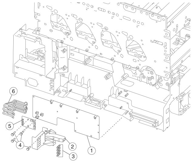 Assembly 10: Media size sensing parts diagram - IBM Infoprint 1654 & 1664 Parts (4929, 4930)