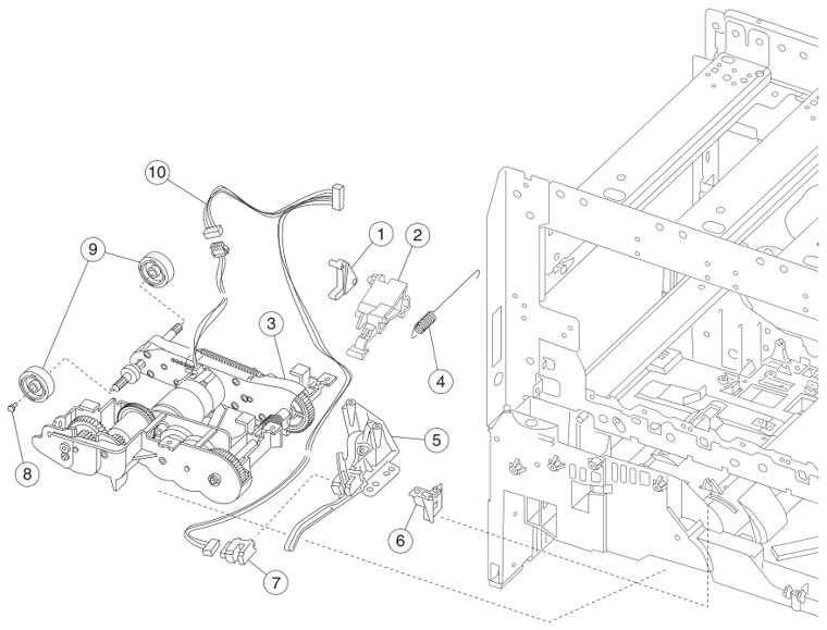 Assembly 14: Autocompensator assembly parts diagram - IBM Infoprint 1654 & 1664 Parts (4929, 4930)