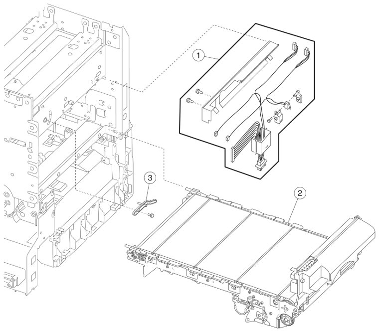 Assembly 15: ITU assembly parts diagram - IBM Infoprint 1654 & 1664 Parts (4929, 4930)