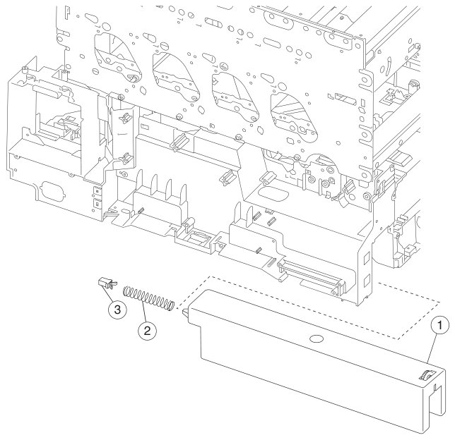 Assembly 18: Waste toner parts diagram - IBM Infoprint 1654 & 1664 Parts (4929, 4930)