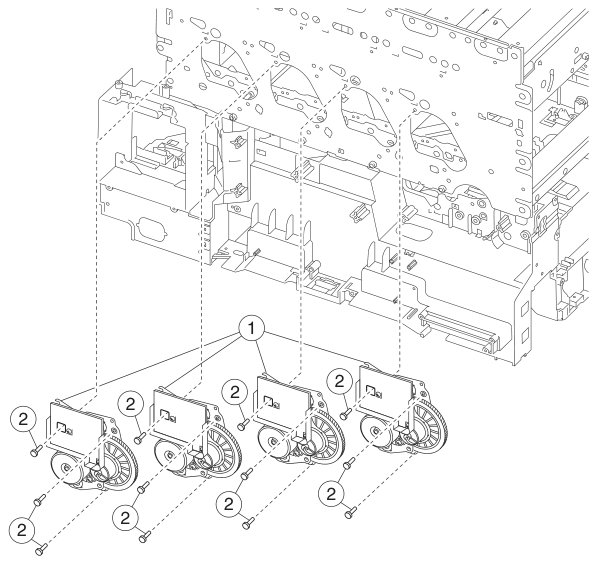 Assembly 21: Cartridge drive assembly parts diagram - IBM Infoprint 1654 & 1664 Parts (4929, 4930)