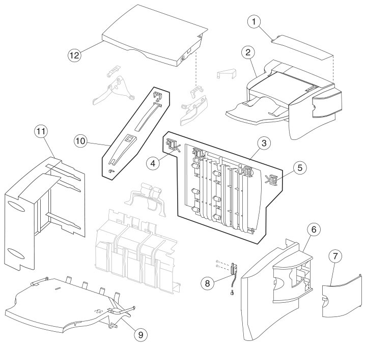 Assembly 32: StapleSmart finisher parts diagram - IBM Infoprint 1654 & 1664 Parts (4929, 4930)