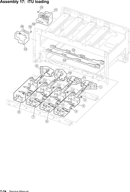 Assembly 17: ITU loading parts diagram - IBM Infoprint 1754 & 1764 Parts (4936 & 4937)