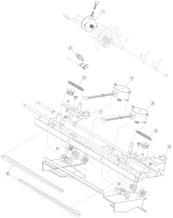 Assembly 16: Finisher assembly #2 parts diagram - IBM Infoprint 1850 1860 1870 1880 MFP Parts (4548, 4566, 4567, 4568)