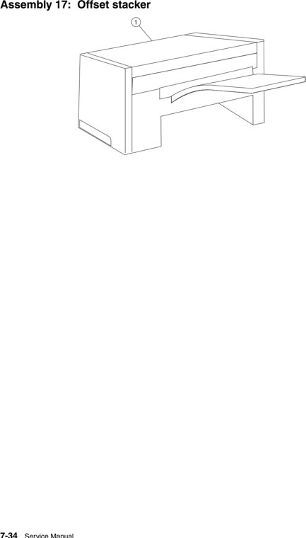 Assembly 17: Offset stacker parts diagram - IBM Infoprint 1850 1860 1870 1880 MFP Parts (4548, 4566, 4567, 4568)