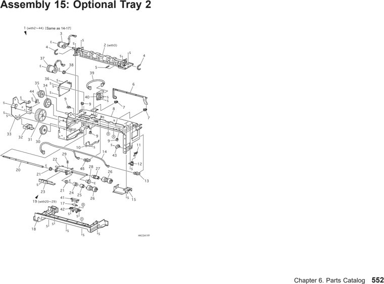 Assembly 22: Sameas14-17 parts diagram - IBM Infoprint 21 4322 Parts