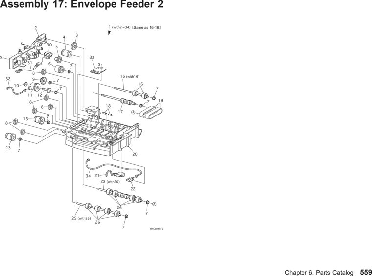 Assembly 25: Sameas16-16 parts diagram - IBM Infoprint 21 4322 Parts