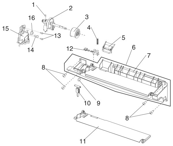 Assembly 5: Paper Feed - Multipurpose Unit parts diagram - Lexmark Optra S Parts