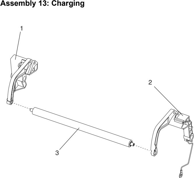 Assembly 13: Charging parts diagram - Lexmark Optra S Parts