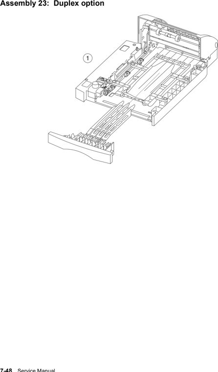 Assembly 23: Duplex option parts diagram - Lexmark T630, T632, T634 Parts