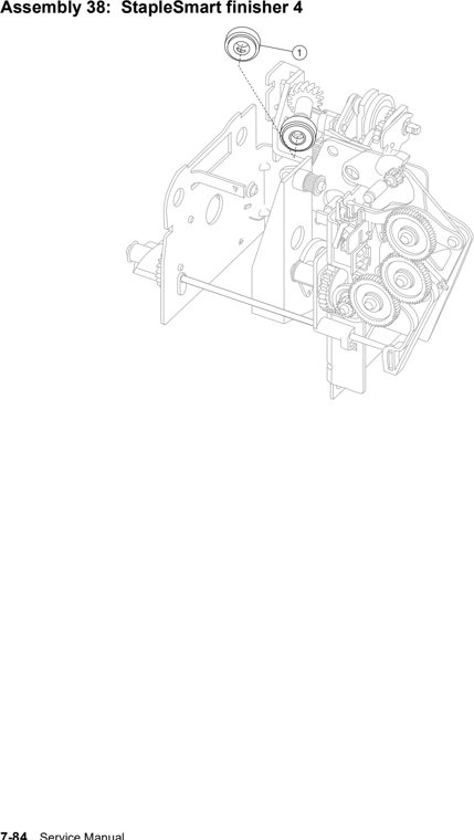 Assembly 38: StapleSmart finisher 4 parts diagram - Lexmark T630, T632, T634 Parts