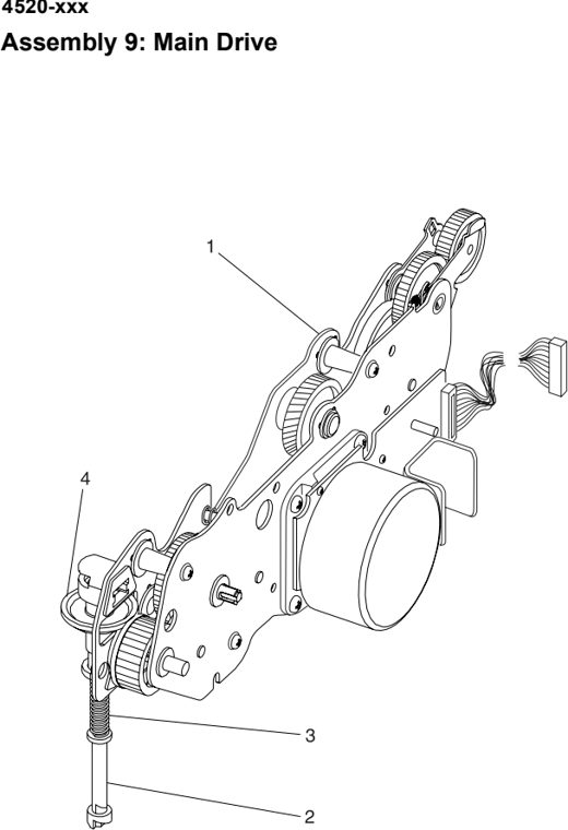 Assembly 9: Main Drive parts diagram - Lexmark T520 & T522 Parts