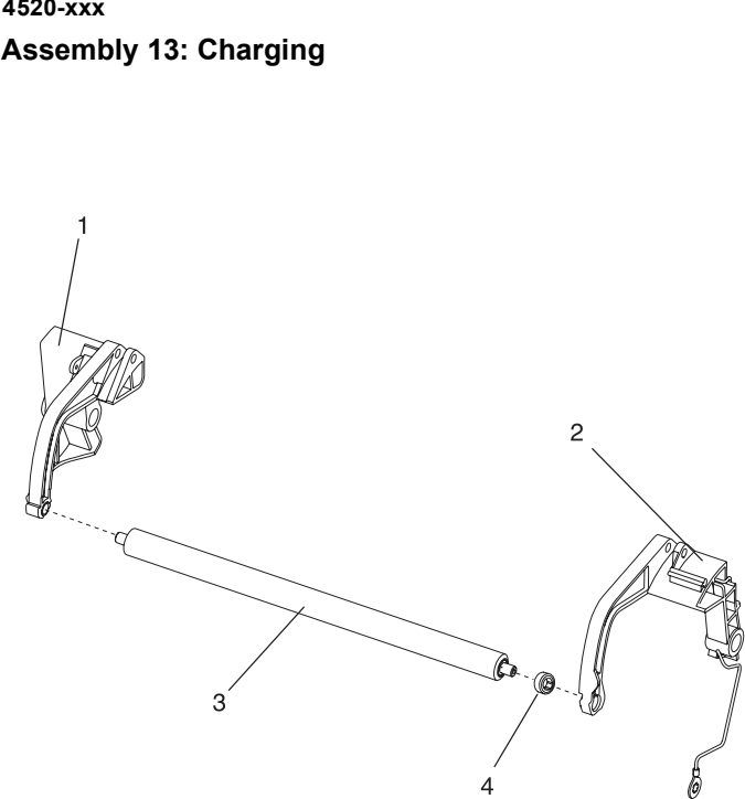 Assembly 13: Charging parts diagram - Lexmark T520 & T522 Parts