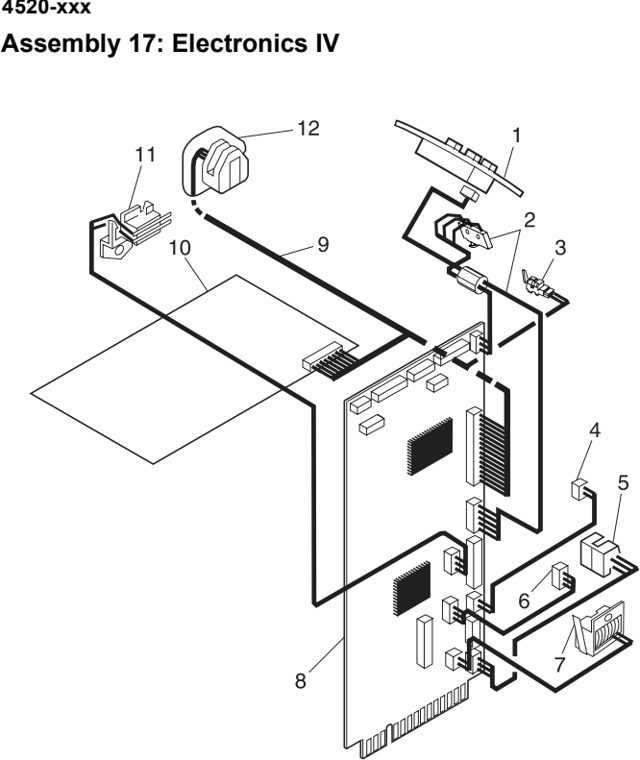 Assembly 17: Electronics IV parts diagram - Lexmark T520 & T522 Parts