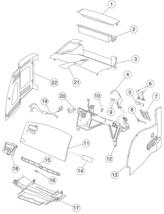 Assembly 1: Covers (continued) parts diagram - Lexmark T610 T612 T614 T616 Parts