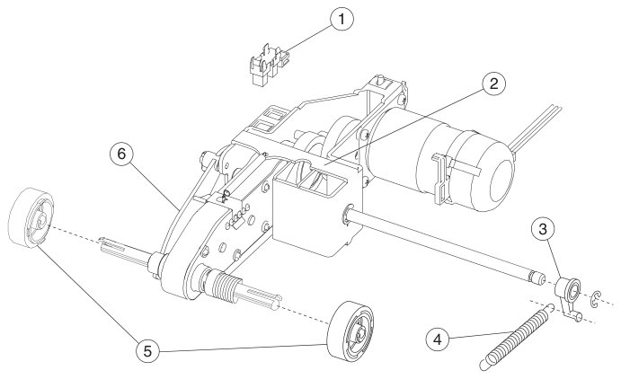 Assembly 4: Paper Feed (Autocompensator) parts diagram - Lexmark T610 T612 T614 T616 Parts