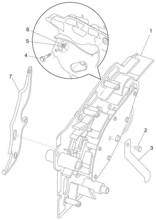Assembly 6: Paper Feed - Alignment parts diagram - Lexmark T610 T612 T614 T616 Parts