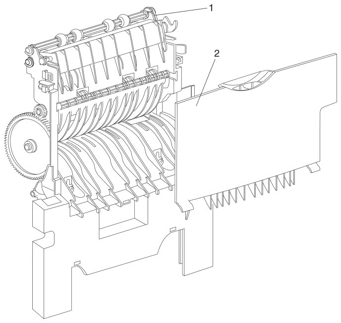 Assembly 7: Paper Feed - Output parts diagram - Lexmark T610 T612 T614 T616 Parts