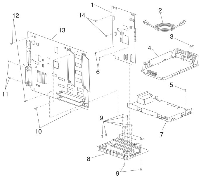 Assembly 15: Electronics (continued) parts diagram - Lexmark T610 T612 T614 T616 Parts