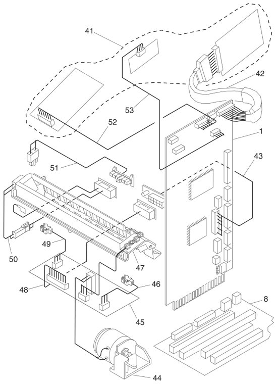 Assembly 15: Electronics (continued) parts diagram - Lexmark T610 T612 T614 T616 Parts
