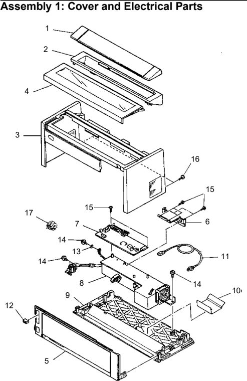 Assembly 1: Cover and Electrical Parts parts diagram - Lexmark 4226 Parts
