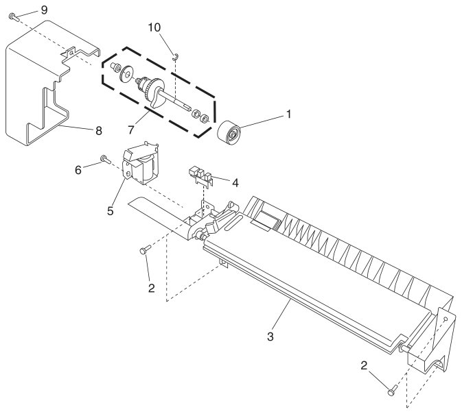 Assembly 4: Paper Feed - Multipurpose Unit parts diagram - Lexmark Optra M410 and M412 Parts