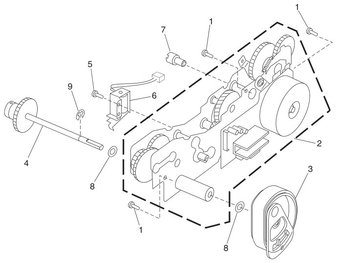 Assembly 7: Main Drive parts diagram - Lexmark Optra M410 and M412 Parts