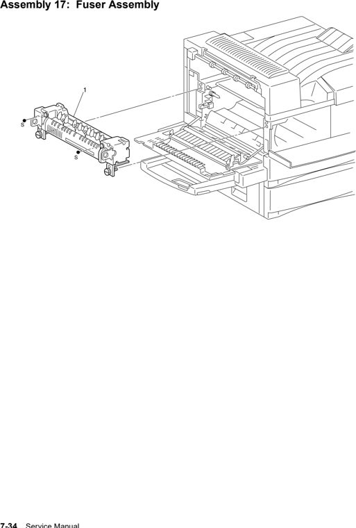 Assembly 17: Fuser Assembly parts diagram - Lexmark W820 and X820 Parts