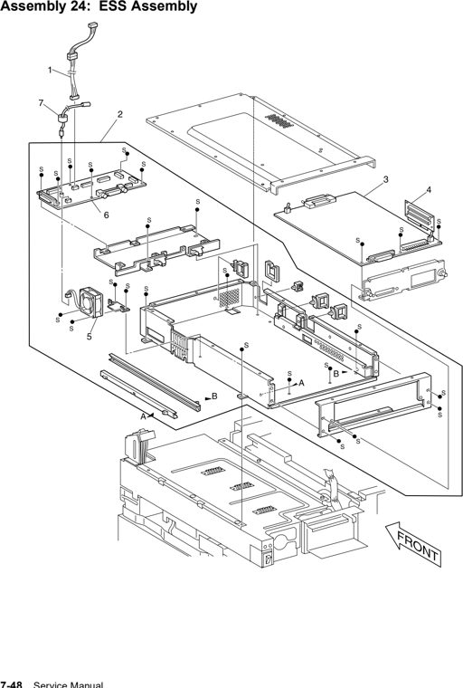 Assembly 24: ESS Assembly parts diagram - Lexmark W820 and X820 Parts