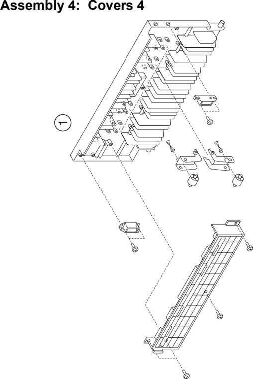 Assembly 4: Covers 4 parts diagram - Lexmark C910 & C912 Parts