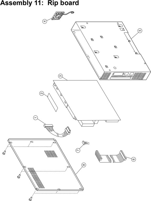 Assembly 11: RIP board parts diagram - Lexmark C910 & C912 Parts