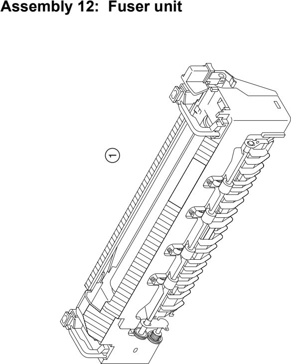Assembly 12: Fuser unit parts diagram - Lexmark C910 & C912 Parts