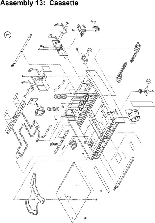 Assembly 13: Cassette parts diagram - Lexmark C910 & C912 Parts
