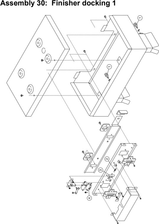 Assembly 30: Finisher docking 1 parts diagram - Lexmark C910 & C912 Parts