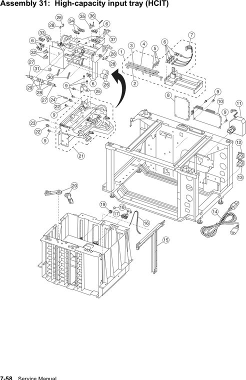 Assembly 31: HCIT parts diagram - Lexmark C760 & C762 Parts (5060)