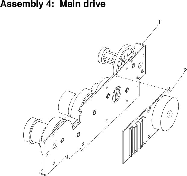 Assembly 4: Main drive parts diagram - Lexmark E320 E321 E322 E323 Parts