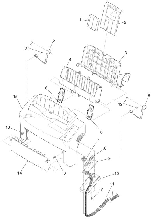 Assembly 1: Covers parts diagram - Lexmark E310 & E312 Parts
