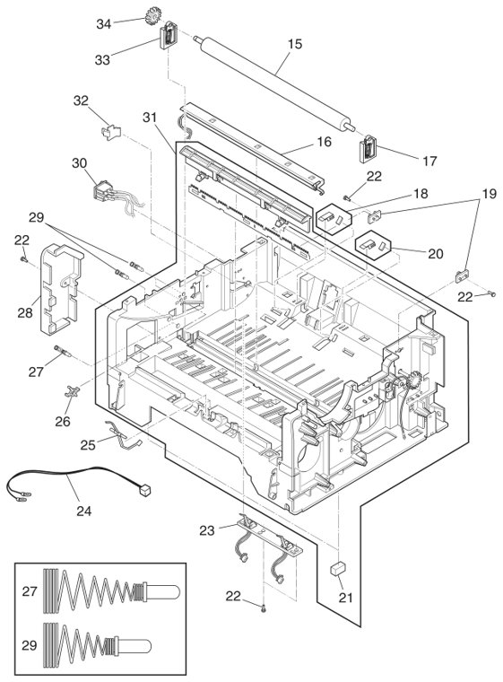 Assembly 2: Frame (continued) parts diagram - Lexmark E310 & E312 Parts