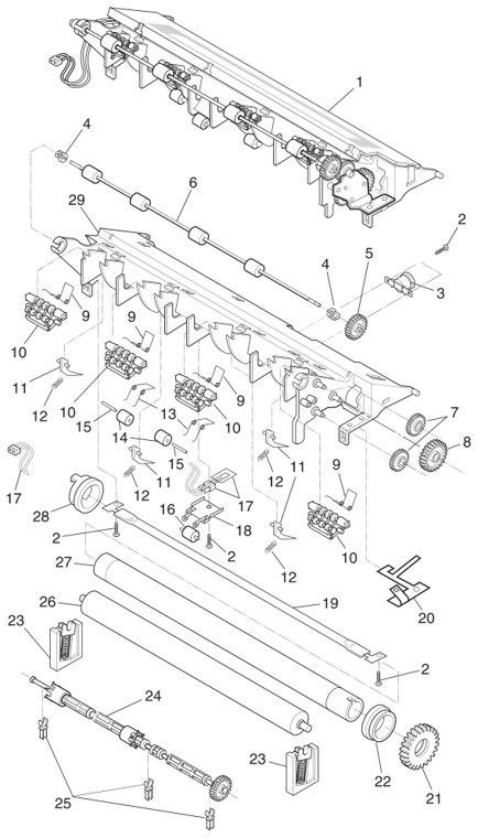 Assembly 3: Fuser (continued) parts diagram - Lexmark E310 & E312 Parts