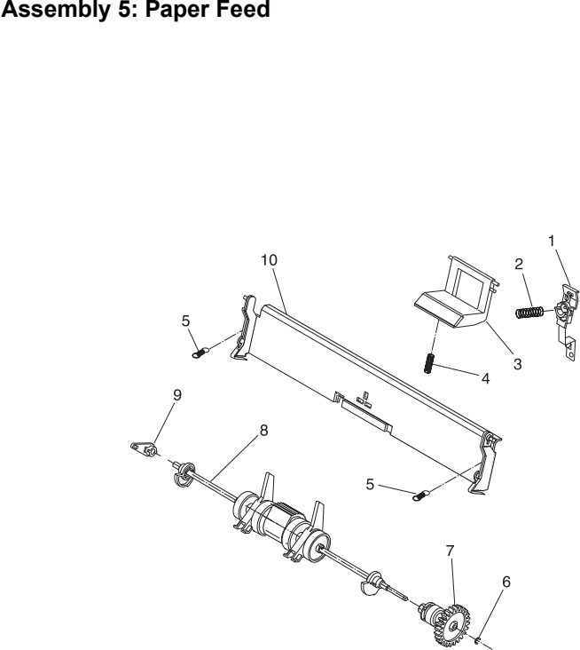 Assembly 5: Paper Feed parts diagram - Lexmark E310 & E312 Parts